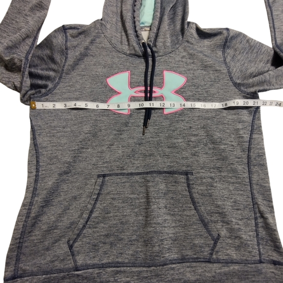 💚 EUC Under Armour dark blue/white with pink and light blue logo Size S - Picture 3 of 6